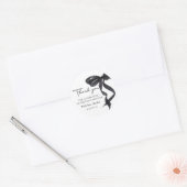 Elegante Coquette Black Bow Verjaardag Sticker (Envelop)