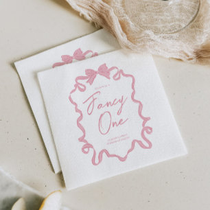 Elegante Coquette Bow Verjaardag servetten