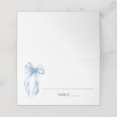 Elegante Coquette Stofblauwe Strik (Buitenkant ongevouwen)