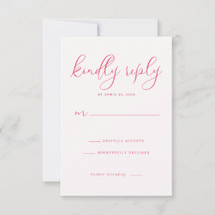 Elegante Coral RSVP-kaart RSVP Kaartje