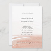 Elegante Coral Summer Wedding Kaart (Voorkant)