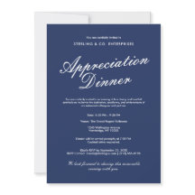 Elegante Corporate Appreciation Dinner Invitation