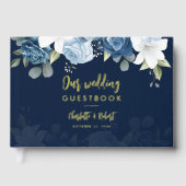 Elégante couleur bleu azur Mariage floral (Recto)