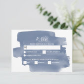 Elégante couleur bleu bleu azur Mariage Cartes RSV (Debout devant)