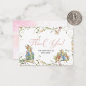 Elégante couleur d'aquarelle WildflowerPeter Carte (Devant/Arrière en situation)