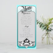 Elégante couleur de la carte de menu 1 (Debout devant)