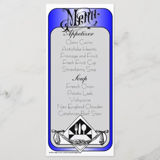 Élégante couleur de la carte de menu 13 (Devant)