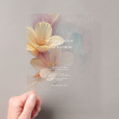 Elégante couleur florale Invitation acrylique (In situ (ordinateur de poche))