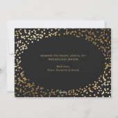 Elégante couleur noire Photo Cartes de Noël (Dos)