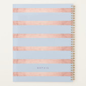 Elégante couleur violet Flore Rose Gold Stripe (Dos)