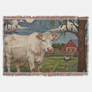 Elegante country chic boho koe boerderij deken