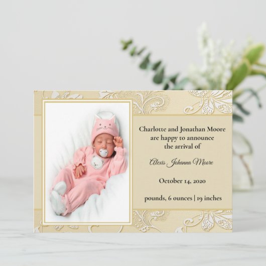 Elégante coupe de mouture blanche coupe Faire-part (Debout devant)