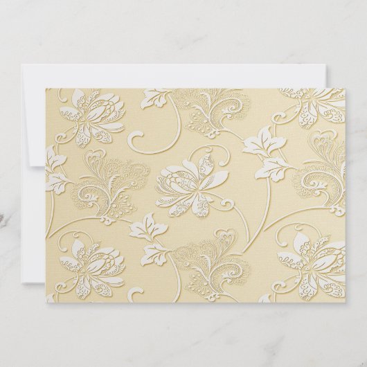 Elégante coupe de mouture blanche coupe Faire-part (Dos)