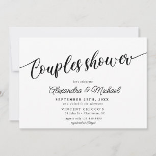 Elegante Couples Baby Shower Kaart