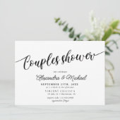 Elegante Couples Bruiloft Kaart (Staand voorkant)