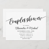 Elegante Couples Bruiloft Kaart (Voorkant / Achterkant)