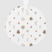 Élégante couronne de Noël en coton et en pin (dos)