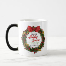 Elégante couronne de Noël Personnaliser Mug