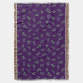 Élégante couverture en molleton à motif de feuille (devant Vertical)