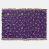 Élégante couverture en molleton à motif de feuille (Devant)