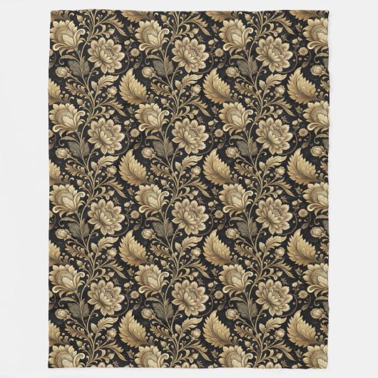 Elégante couverture en or damassé en style baroque (Devant)