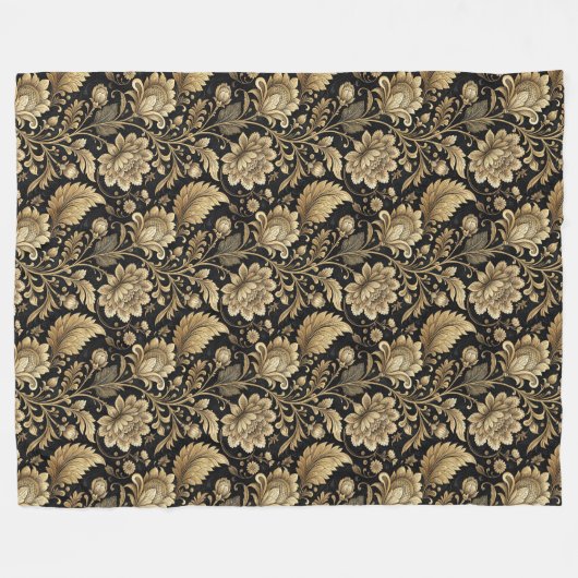 Elégante couverture en or damassé en style baroque (Devant (Horizontal))