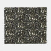 Élégante couverture en polaire satin noir (Devant (Horizontal))