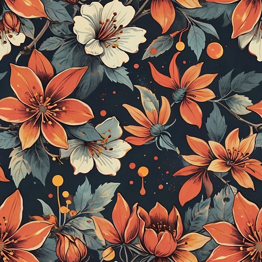 Elégante couverture florale automne dans les tons