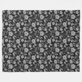 Elégante couverture noire avec contour floral blan (Devant (Horizontal))