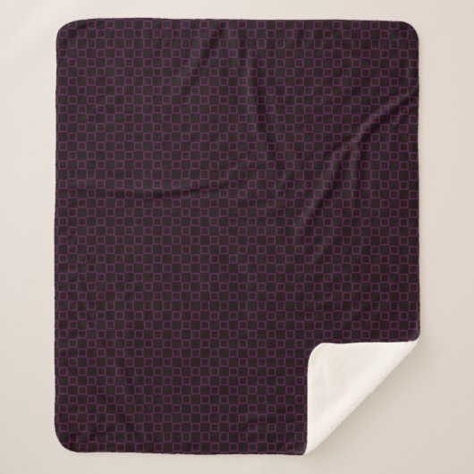 Élégante couverture Sherpa violet et noire classiq (Devant)