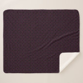 Élégante couverture Sherpa violet et noire classiq (Devant (Horizontal))