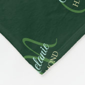 Élégante couverture verte avec son nom et initiale (Coin)