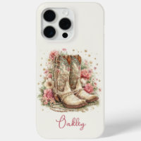 Elegante Cowgirl-laarzen met gebloemde monogram