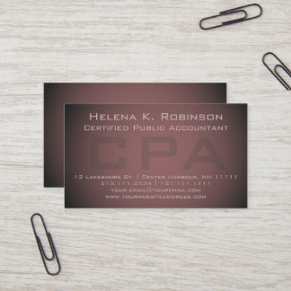 Elegante CPA gecertificeerde openbare accountant Visitekaartje