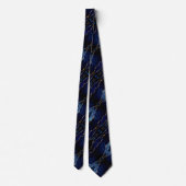 Élégante cravate avec agate bleu marine marbré or (Dos)