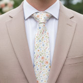 Élégante cravate avec motif d'art floral