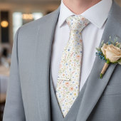 Élégante cravate avec motif d'art floral