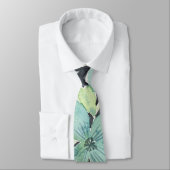 Elégante Cravate d'aquarelle bleu fleurie pour Mar (Attaché)