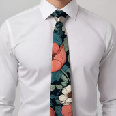 Élégante Cravate de motifs floraux