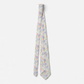 élégante cravate florale pastel (Dos)