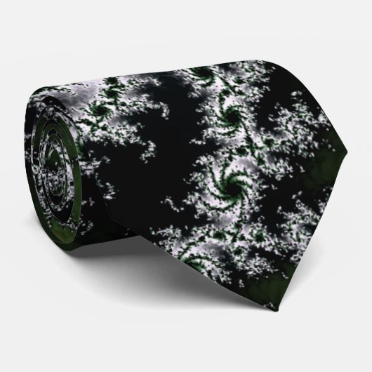 Élégante cravate fractale Grey (Roulé)