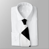 Élégante cravate géométrique noire et blanche (Attaché)