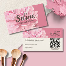 Elegante Cream Blush Roze Bloemen Make-up Studio