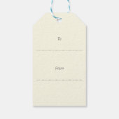 Elegante Cream Christmas Baubles Cadeaulabel (Achterkant)