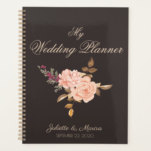 Elegante Cream Rose Bouquet Wedding Planner (Voorkant)