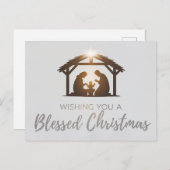 Elégante crèche Carte de Noël (Devant / Derrière)