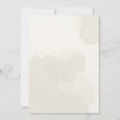 Elegante crème bruiloft met een van de trouwring kaart (Achterkant)