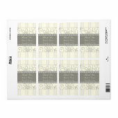 Élégante Crème Floral Mariage Étiquettes (Feuille entière)