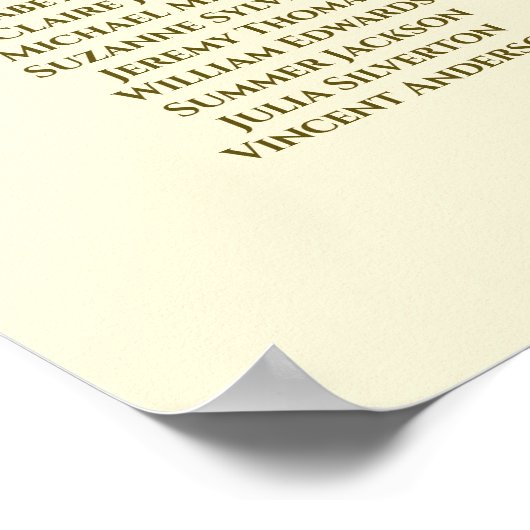 Elégante Crème Or 16 Table Mariage Tableau de sièg (Coin)