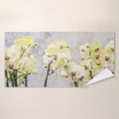 Elégante Crème Romantique & Orchidées Lilac (Serviette de bain)